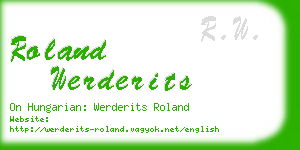 roland werderits business card